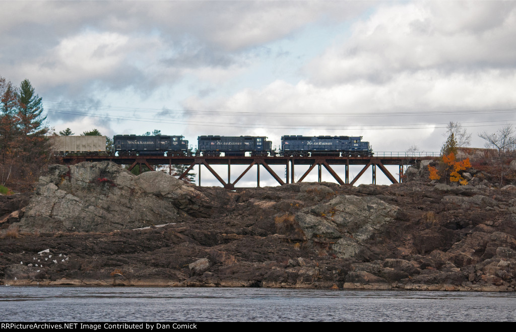 POWA 614 Crosses the Androscoggin River